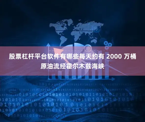 股票杠杆平台软件有哪些每天约有 2000 万桶原油流经霍尔木兹海峡
