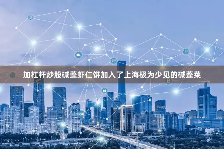 加杠杆炒股碱蓬虾仁饼加入了上海极为少见的碱蓬菜