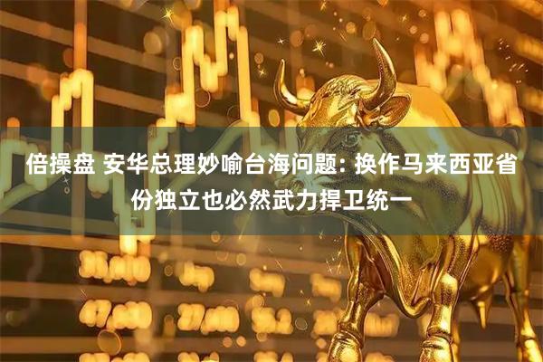 倍操盘 安华总理妙喻台海问题: 换作马来西亚省份独立也必然武力捍卫统一